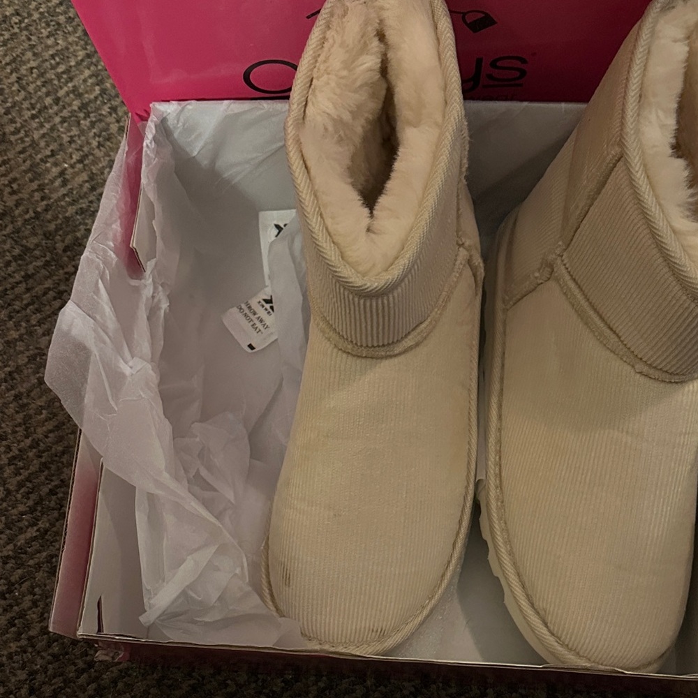Cozy's Cream Ankle Boots for Women